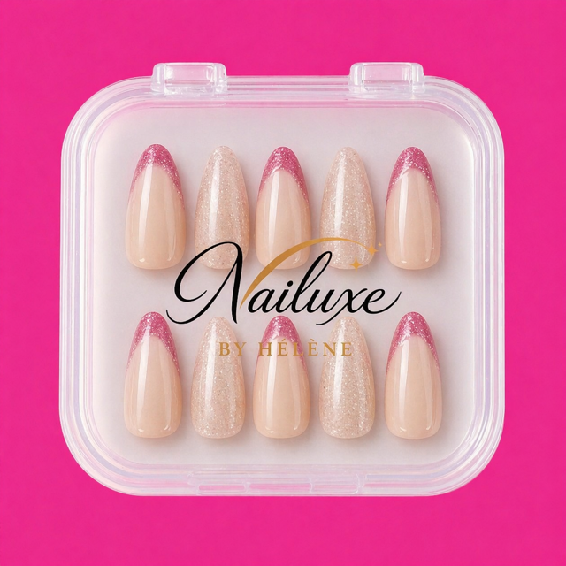Pink Dream Press on nails