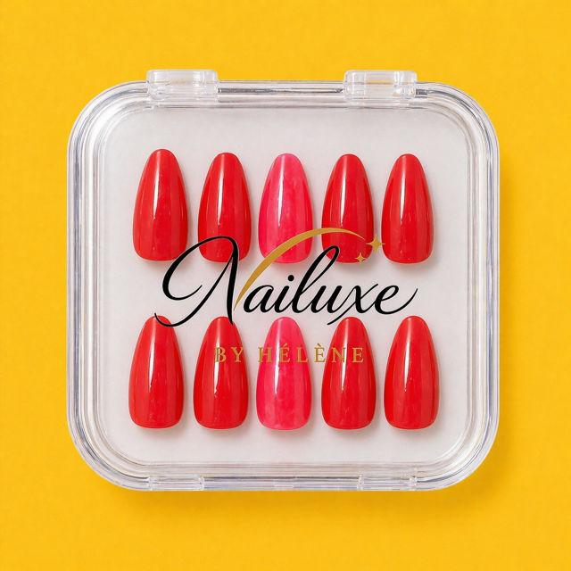 Hot Pink Press on nails