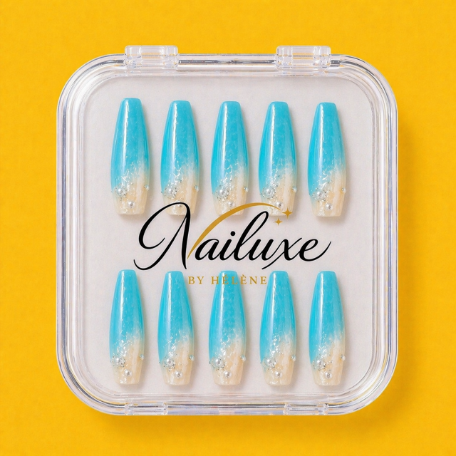 Summer Ocean Press on nails
