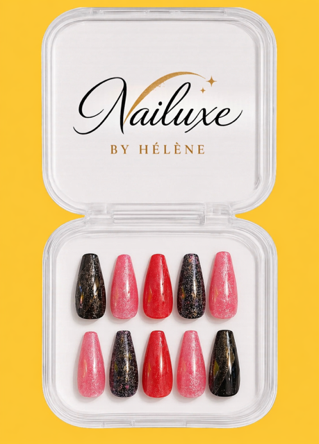 Midnight Blush Press on nails