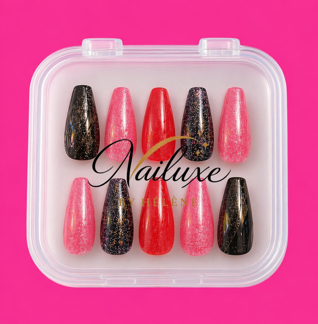 Midnight Blush Press on nails