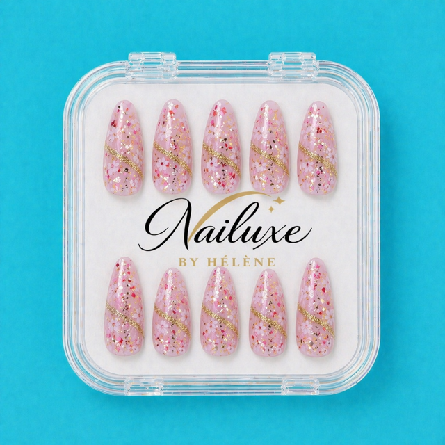 Rosy Obsession Press on nails
