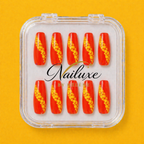Fire Glow Press on nails
