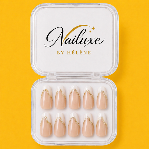 Champagne French Press on nails